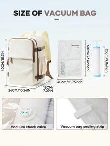 Ryanair認可登機背包 - 40x25x20cm認可尺寸旅行背包，手提包/登機包/短途旅行背包，輕量通勤工作背包，時尚筆電包，短途商務旅行行李包，中性素色，旅行/手推車/飛機認可背包，男女通用筆電背包禮物。新舊版本隨機發貨。注意：此連結包含單個背包和背包套裝，請務必選擇您想購買的款式 - 彩色 - 查看 6
