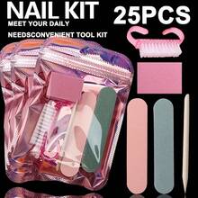 Bộ 5 món dũa móng mini & đẩy biểu bì màu hồng | Bao gồm 2 miếng mài hai mặt, 1 que gỗ, 1 dụng cụ đẩy biểu bì, 1 cọ móng, 1 khối đánh bóng - Bộ dụng cụ chăm sóc móng và chân đa chức năng, tiện lợi khi đi du lịch, sử dụng hàng ngày, dụng cụ luyện tập làm móng, miếng dũa móng, dụng cụ phụ trợ, chăm sóc chai sần - Hồng - Xem 14