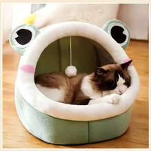Cama plegable para mascotas, adecuada para gatos y perros, cueva de perro cómoda y cálida de sofá lavable - multicolor - Ver 3