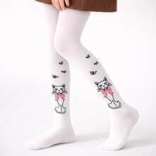Kit 2 Meias Calça Bebê e Infantil Grossa Inverno Quentinha Feminina - 1 Branca e 1 Preta - Visão 9
