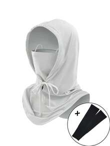 1pc/Multi-Pack Sun Protection Face Mask Headwear, All-In-One Neck Gaiter Balaclava For Outdoor Activities, Suitable For Daily Outings, Spring Trips, Etc.,Summer,Beach,Holiday,Festival,Travel - Rope Style + Sleeves - View 15