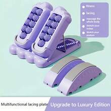 Foldable Multi-Function Stretching Board, Suitable For Home Use, Equipped With Inclined Standing Platform, Foot Rollers And Fitness Equipment. This 3-In-1 Inclined Standing Board Can Be Used As A Leg Ligament Stretching Device, And Also As A Massage And Fitness Tool - Multicolor - View 1