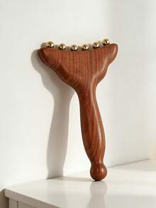 1 chiếc bàn chải massage toàn thân 6 hạt, cán gỗ, thích hợp cho mặt, cơ thể, chân, thiết kế hạt đồng, chống trượt, nâng cơ mặt, massage chân, spa tại nhà, chăm sóc sức khỏe và sắc đẹp hàng ngày. - Phiên bản xử lý - Xem 14