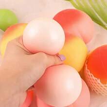 Random Color Soft Pressure-Resistant Squeeze Toy, Peach Squishy Toy For Adults, Squishy Toys, Cute Stuff, Cheese Squishy, Squishy Dumpling - Multicolor - View 5