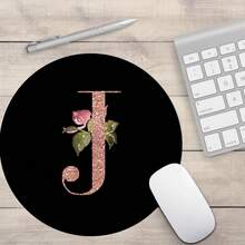 Tấm lót chuột bền bỉ cho laptop, chơi game, làm bằng da PU, đa chức năng, in hình hoa vàng hồng và chữ cái, chất liệu cao cấp, thích hợp làm tấm lót bàn cho máy tính. - Xem 16