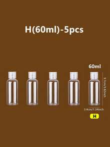 1pc Mini Refillable Plastic Transparent Empty Cosmetic Container Jar, Travel Accessories, Portable Storage Bottle - Clear - View 20