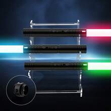MAMXUAN Đồ chơi trẻ em (1/2 chiếc), tay cầm hợp kim nhôm, 20 chế độ đèn RGB, 3 hiệu ứng âm thanh, lưỡi dao kép có thể tháo rời, trải nghiệm xem phim sống động, đạo cụ hóa trang Halloween, Giáng sinh, Phục sinh, quà sinh nhật, đồ chơi cho bé trai. - màu đen - Xem 6