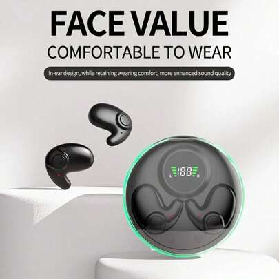 纤薄轻巧的蓝牙耳机，搭配可爱的圆形充电盒，支持快速充电，佩戴舒适，适合运动和日常佩戴，音质高保真。