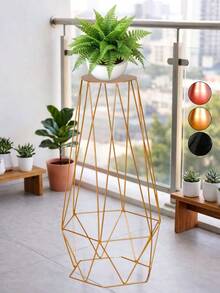 Suporte Tripé Para Vasos Plantas Chão Table Diamante 45cm - Rosa ouro - Visão 5