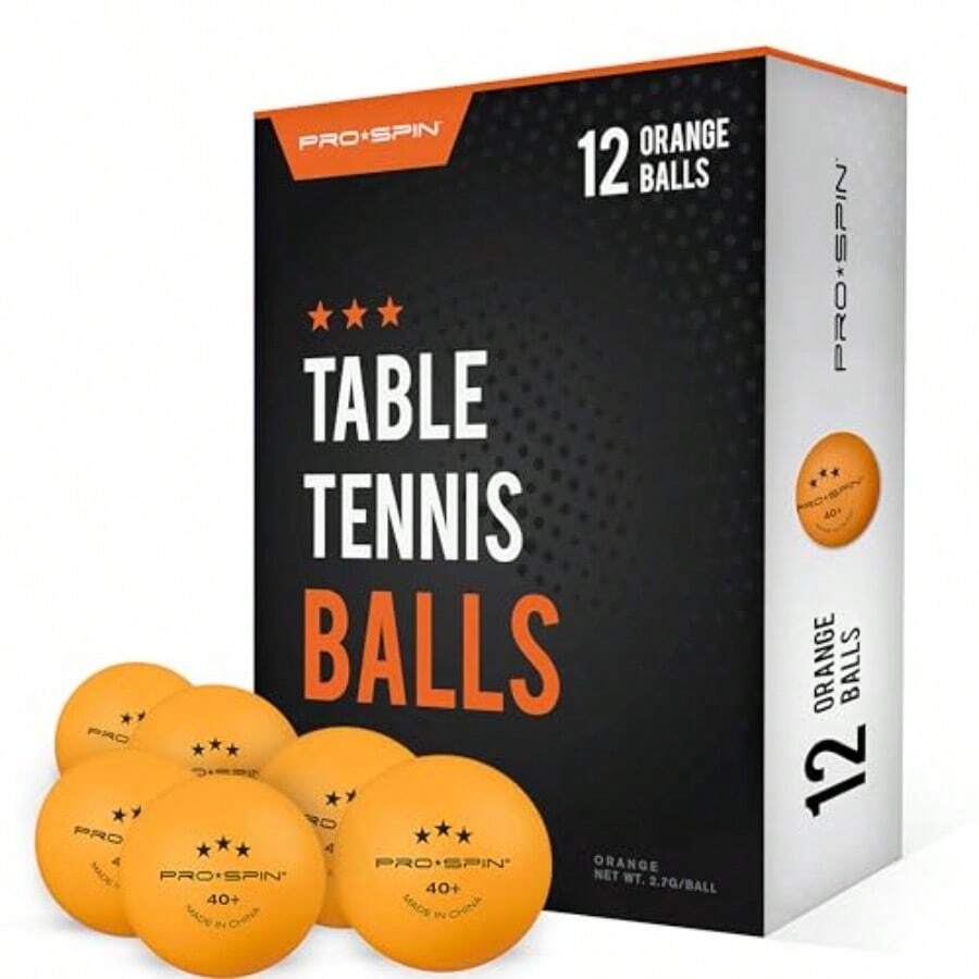Ping Pong Balls - 3-Star P Orange Table Tennis Balls Ig- 40+  Essional Ty Ultimate Durability  Indoor And Outdoor Ping Pong Tab - Pack Of 12 - View 1