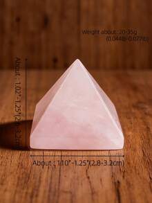 1pc Natural Crystal Pyramid Decor, Home Decoration, Meditation & Healing Crystal Pyramid - 2.8-3.2cm Pyramid - View 10