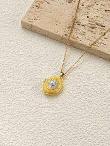 情侣款心形吊坠项链，带照片插槽 - 橢圓開合相框吊墜項鍊 - 查看 11