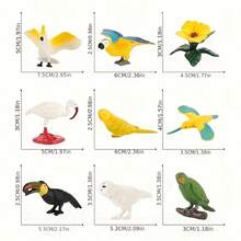 1 件仿真鹦鹉鸟模型玩具 - 彩色 - 查看 11