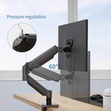 Luminpool Single Monitor Arm Desk Mount For 17" To 32" Screen, Maximum Load Capacity 10KG Full Motion Articulating, Clamp And Grommet Base - View 6