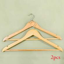 Custom Text/Logo Wooden Hanger, Thickened Non-Slip Clothes Holder, Home Use Wooden Rack, Clothing Hanger, Pants Rack, Clothes Stand - Wood Color - View 12