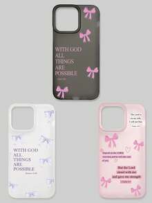 3件套宗教文字蝴蝶手机壳，多巴胺柔和蝴蝶和圣经经文元素，兼容 17 Pro Max/ 17/ 17 Pro/ 11/ 15/ 15 Pro Max/ 14/ 14 Pro/ 14 Pro Max/ 15 Plus/ 14 Plus/ 13 Pro Max/ 16 Pro/ 16 Plus/ Air/ 16 Pro Max - 彩色 - 查看 29