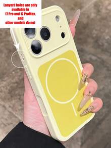奢華漸層液態矽膠磁吸無線充電手機殼，適用於 iPhone 17 ProMax 17 Pro 17 16 15 14 13 Pro Max，純色防震保護套 - 乳黃色 - 查看 6