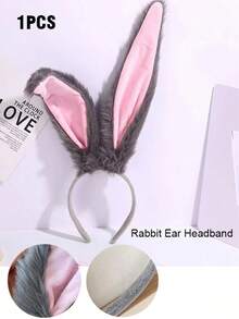 Băng đô và đuôi hình tai thú (kiểu cáo và thỏ), trang phục hóa trang đôi, trang phục dự tiệc, phụ kiện dễ thương, đạo cụ chụp ảnh, tai thú nhồi bông, bộ đôi, trang phục dự tiệc. - Nhiều màu - Xem 13