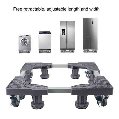 Mobile Fridge Stand Base Iron Alloy Adjustable Dolly Washing Machine Stand With Brake Balance Angle Leveling Measurement For Furniture Appliances,Organizer Frigo  Frigorifero