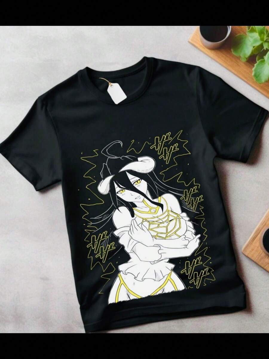 Overlord Ainz T-Shirt Ooal Gown Albedo Overlord Anime Manga Gifts Shirt All Size - màu đen - Xem 1
