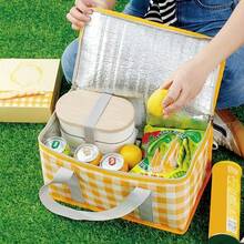 1pc Simple Portable Zipper Storage Bag, Lightweight Insulated Lunch Bag Storage Bag, Picnic Bag - A - View 7