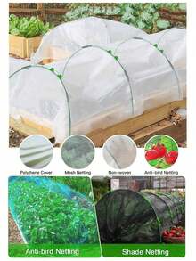 Bộ khung lưới bảo vệ cây trồng trong vườn bằng sợi thủy tinh màu xanh lá cây 20/30/40/24/36 chiếc - Khung lưới chống chim/sâu bệnh/động vật - Đường kính 4mm/6mm, dài 40cm, kèm đinh cố định xuống đất - Lưới che nắng nhà kính bền chắc, chịu được thời tiết, thích hợp cho hoa và rau, khung đỡ hoa và rau, bộ khung lưới bảo vệ chim và động vật trong nhà kính, bộ khung lưới chống côn trùng bằng thanh sợi thủy tinh. - thanh sợi thủy tinh - Xem 7