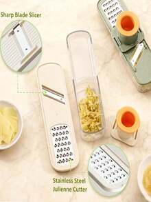 1 cái máy ép tỏi mini 3 trong 1 kiêm máy thái và băm rau củ - Máy băm đa năng chắc chắn, lưỡi dao và hộp đựng dễ vệ sinh, phù hợp cho nhà bếp, thiết kế nhỏ gọn có thể băm tỏi, gừng, cà rốt, khoai tây, hành tây. - Nhiều màu - Xem 3