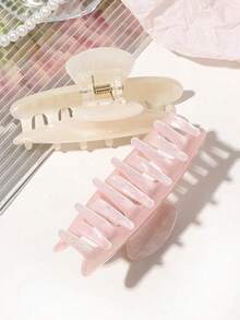 2pcs Set Minimalist Exquisite Vintage Half Circle Hair Claw Warm Beige And Pink Marble Pattern Sweet For Tea Party Decoration Claw Clips Hair Clips Hair Jaw Clip Hair Clamps Hair Clutch Hair Catcher Clip School Stuff College Fall Winter Hair Accessories F DRW1 - Nhiều màu 12 - Xem 5