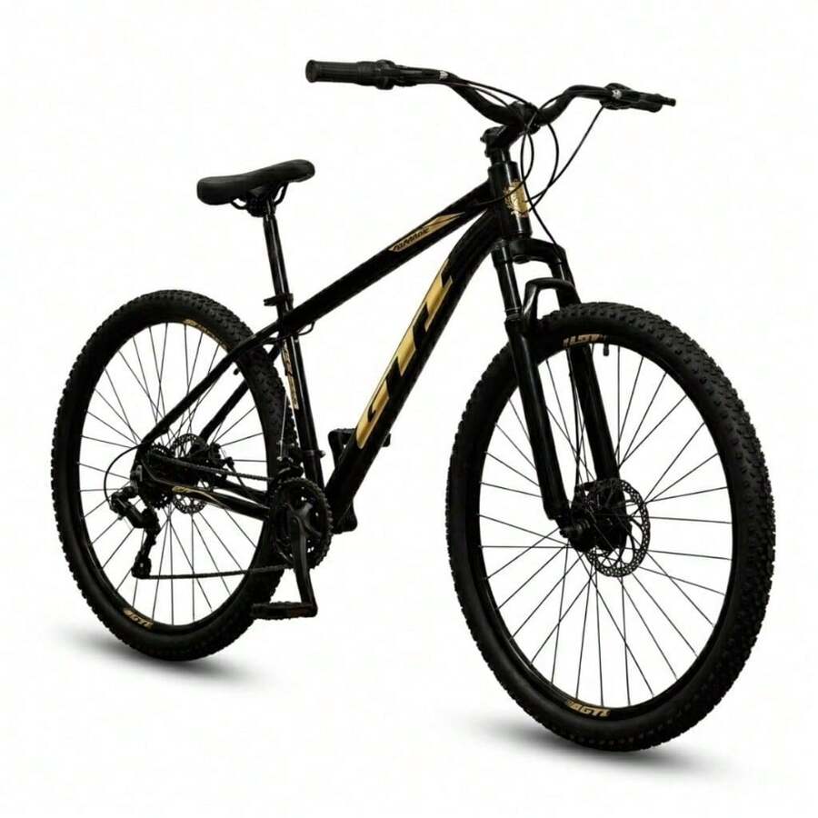 GTI Roma 29-Inch Wheel Bicycle, 21 Speeds, Aluminum Frame, Disc Brakes, Grip Shift, Internal MTB Design. - 金色 - 查看 1