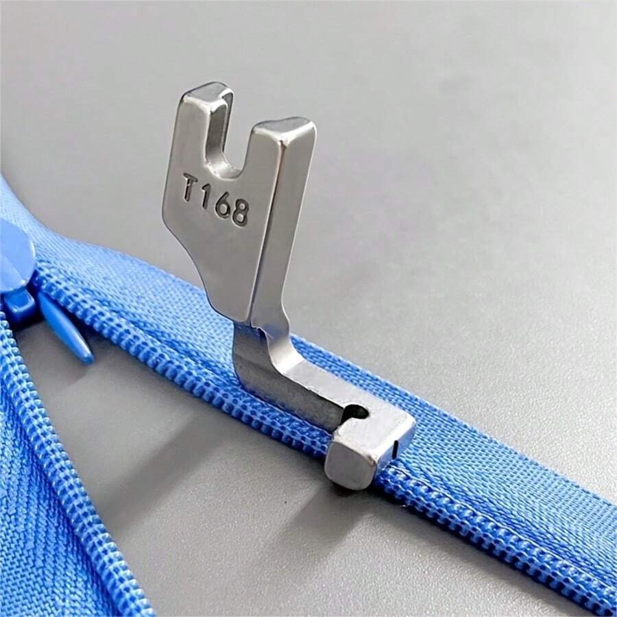 Máquina de coser industrial T168 con prensatelas único para cremallera invisible, nuevo modelo con construcción totalmente de acero