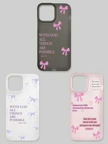3件套宗教文字蝴蝶手机壳，多巴胺柔和蝴蝶和圣经经文元素，兼容 17 Pro Max/ 17/ 17 Pro/ 11/ 15/ 15 Pro Max/ 14/ 14 Pro/ 14 Pro Max/ 15 Plus/ 14 Plus/ 13 Pro Max/ 16 Pro/ 16 Plus/ Air/ 16 Pro Max - 彩色 - 查看 40