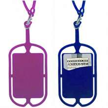 Adjustable Neck Strap Phone Holder With Crossbody Strap, Card Pocket, Universal Silicone Neck Strap - Multicolor - View 8