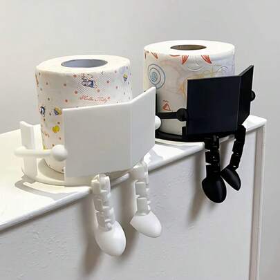 1 Giá đỡ giấy vệ sinh hình người sáng tạo, Giá để giấy vệ sinh kiểu đọc báo độc đáo - Được làm bằng công nghệ in 3D, thích hợp để đựng giấy vệ sinh, trang trí nhà cửa và sắp xếp bàn làm việc. Áp dụng cho trang trí lưu trữ trong phòng tắm, phòng ngủ và phòng khách. Lý tưởng cho trang trí ngày lễ và quà tặng tân gia/chủ nhà, phong cách tối giản hiện đại (Giá đỡ giấy vệ sinh ngộ nghĩnh/Trang trí phòng tắm/Quà tặng độc đáo cho nam giới/Nhà tối giản/Quà tặng hài hước/Trang trí nhà sáng tạo)