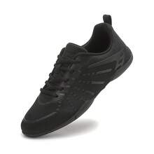 Solid Color Mesh Lace-Up Cheerleading Shoes For Women, Aerobics Training Shoes, Dance Fitness Shoes, Casual Sports Shoes - Black - View 1