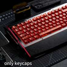 130+ Orange Side-Printed Carbon Fiber Texture Keycaps, Cherry Profile, Side-Printed Translucent, Compatible With Wooting Magnetic Switches And Other Mechanical Keyboards, Keycap Set, Gaming Keycaps, PBT Keycaps, Custom Keycaps, Replacement Keycaps, Backlit Keycaps, Cute Keycaps, Keyboard Accessories - View 6