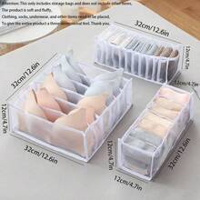 1/3 Piecesmesh Partition Storage Box, Washable And Foldable Drawer Wardrobe Storage Box, Portable Home Organizer, Underwear Storage Organizer, Treatment Certificate, Home Storage, Suitable For Storing Underwear, Clothing, Socks And Accessories - Multicolor - View 20