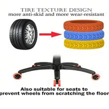8Pcs/Set Luggage Suitcase Wheels Cover, Wheel Cover For Office Wheelchair, Portable Suitcase Wheel Protector Covers Black Silicone Luggage Wheel Covers Luggage Spinner Wheel Covers,Noise Reduction Wheels Cover Office Chair, Travel Accessories,Carry On Luggage Wheels Cover For Most Wheels Luggage Sets - 查看 4
