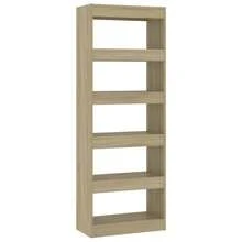 Bücherregal/Raumteiler Sonoma-Eiche 60x30x166 cm Holzwerkstoff - Braun - Übersicht 2