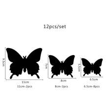 Set Of 12 3D Mirrored Butterfly Wall Stickers For Living Room, Bedroom, And Party Decorations - 查看 6