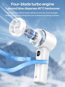High Capacity, Long Battery Life, High Speed, Strong Airflow, Digital Display, 199 Adjustable Speeds, Compact And Portable - View 4