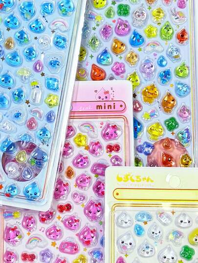 Hình dán ma 3D dễ thương bằng nhựa epoxy, hình dán bong bóng chủ đề Obake-Chan, decal vinyl chống thấm nước, thích hợp cho bình nước, máy tính xách tay, sổ tay, quà tặng đáng yêu.