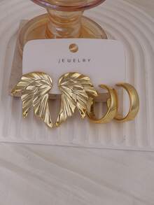 4/6/16pcs Women Earrings/Hoop Earrings Set, Fashionable And Elegant, Suitable For All Year Round Wear - Gold - View 11