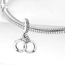1 Mặt dây chuyền hạt hình trái tim vô cực bằng bạc Sterling thời trang, thích hợp để làm vòng tay, trang sức DIY cho nữ. - Bộ 1 - Xem 10