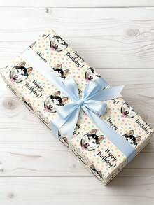 Papel de regalo de cumpleaños personalizado con foto de rostro, papel de regalo con estampado de rostro personalizado, papel de regalo con patrón de rostro divertido, papel de regalo con foto de rostro personalizado, envoltorio de cumpleaños personalizado único, regalo de cumpleaños, papel de regalo con estampado de rostro personalizado, envoltorio de cumpleaños personalizado único, regalo para la novia - Multicolor - Ver 3