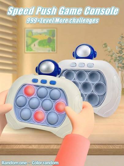 1 套全新原装快速推游戏机布朗熊弹出式泡泡电子弹出游戏 4 种模式轻型抗压玩具，适合成人青少年礼物，带盒（部分配件款式和颜色随机）圣诞礼物