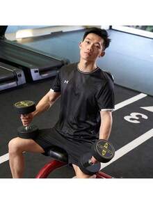 Under Armour 男女通用T恤，2026夏季新款足球训练运动跑步健身透气短袖T恤 25500522-001 - 黑色 - 查看 3