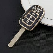 Premium Car Key Fob Case Cover , Full Protection Key Shell Compatible With Honda Accord, Fit, Crider, Integra, Stylish Auto Key Holder With Keychain, Universal Fit For Men And Women, Shockproof Anti-Scratch Full Coverage Key Protector, Soft Material Car Key Accessories, Fashion Design Vehicle Key Shell, Perfect Replacement For Original Key Cover, Exquisite Workmanship Auto Key Case For Daily Use, Ideal Gift For Car Owners. - Z4 Single Shell - View 4