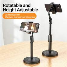 Telescopic Phone Holder Grips Lazy Cellphone Stand Adjustable For Selfie Video Live Streaming - Black - View 5