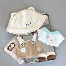 Bộ quần áo búp bê 20cm, mũ gấu dễ thương và quần yếm, trang phục hóa trang cho búp bê, phụ kiện đáng yêu, quần áo đồ chơi, quà tặng tiệc tùng, quà sinh nhật (Không bao gồm búp bê) - Nhiều màu - Xem 5