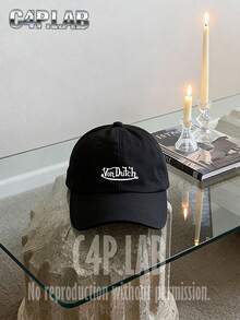 1 Hat, A Baseball Washable Cap With The Vondutch Logo, Featuring A Classic Casual Stylish Retro Soft Sweatband, Adjustable Size, Lightweight Multifunctional Baseball Cap, With Sun Protection And UPF 50 UV Protection, Suitable For Outdoor Sports. - A - Xem 2